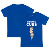 Chicago Cubs Tiny Turnip Youth Triple Scoop T-Shirt Royal
