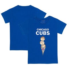 Chicago Cubs Tiny Turnip Youth Triple Scoop T-Shirt Royal