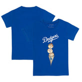 Los Angeles Dodgers Tiny Turnip Youth Triple Scoop T-Shirt Royal