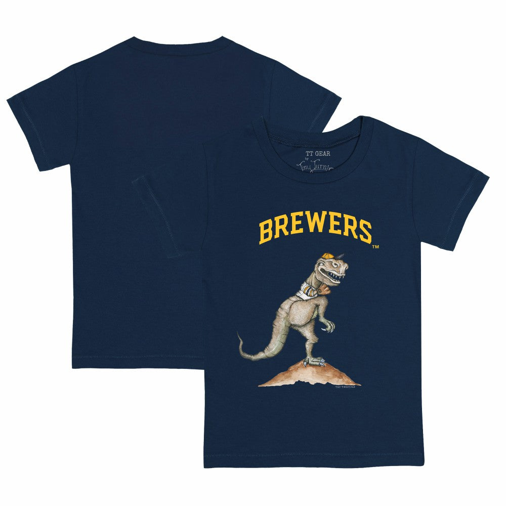 Milwaukee Brewers Tiny Turnip Youth TT Rex T-Shirt Navy