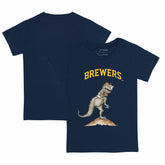 Milwaukee Brewers Tiny Turnip Youth TT Rex T-Shirt Navy
