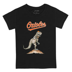 Baltimore Orioles Tiny Turnip Youth TT Rex T-Shirt Black