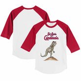 St. Louis Cardinals Tiny Turnip Youth TT Rex 3/4-Sleeve Raglan T-Shirt White/Red