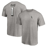 Chicago White Sox Number One Dad T-Shirt Heather Gray