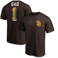 San Diego Padres Number One Dad T-Shirt Brown