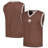 Houston Astros PLEASURES Knit V-Neck Pullover Sweater Vest Brown