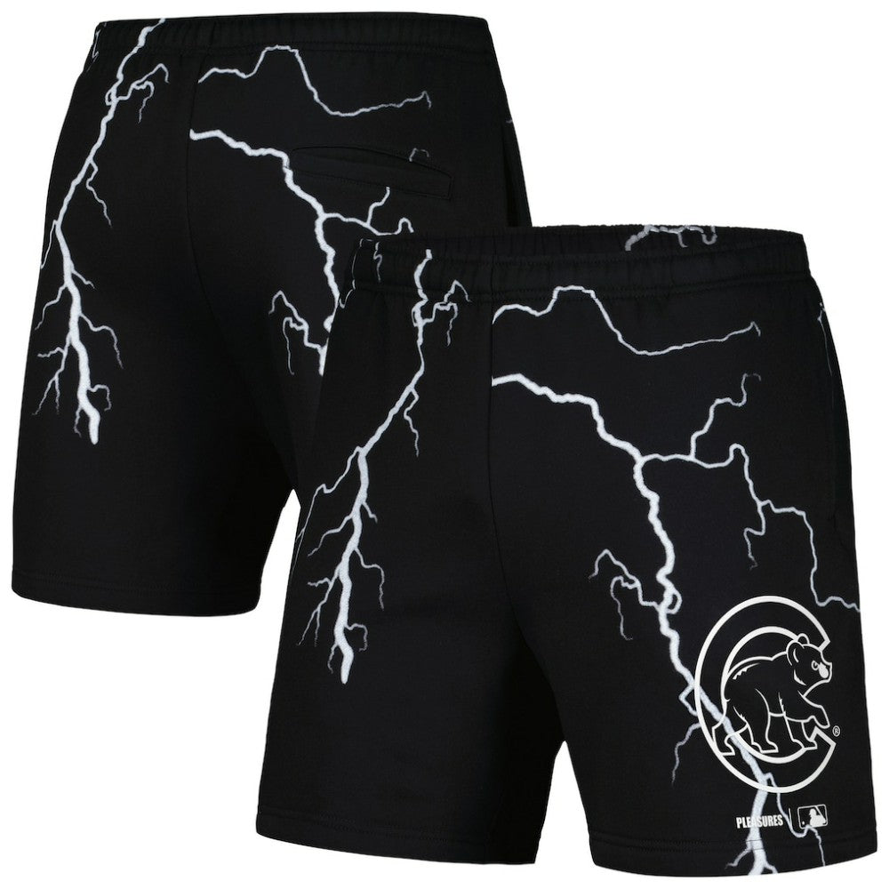 Chicago Cubs PLEASURES Lightning Shorts Black