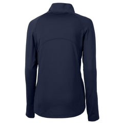 Atlanta Braves Cutter & Buck Women's Americana Logo Adapt Eco Knit Stretch Recycled Half-Zip Pullover Top Navy