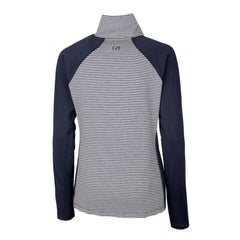 Minnesota Twins Cutter & Buck Women's Americana Logo Forge Tonal Stripe Stretch Half-Zip Pullover Top Navy