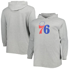 Philadelphia 76ers Big & Tall Pullover Hoodie - Heather Gray online