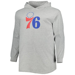 Philadelphia 76ers Big & Tall Pullover Hoodie - Heather Gray online
