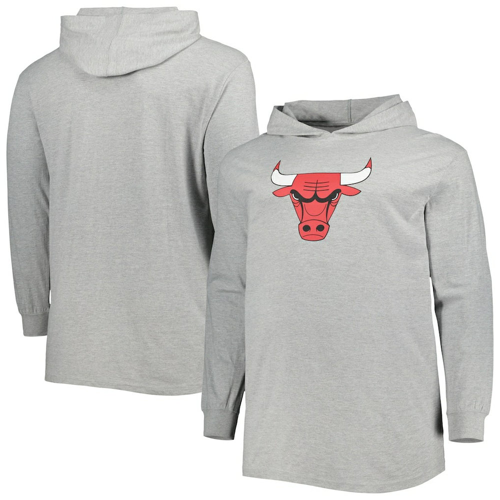 Chicago Bulls Big & Tall Pullover Hoodie - Heather Gray online