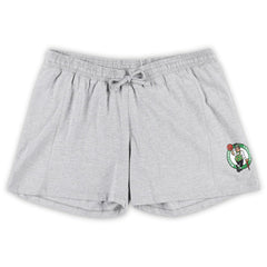 Boston Celtics Women's Plus Size T-Shirt & Shorts Combo Set - Kelly Green/Heather Gray on sale