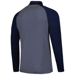 Atlanta Braves Levelwear Charter Striped Raglan Quarter-Zip Top Navy