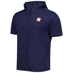 Houston Astros Levelwear Recruit Full-Zip Short Sleeve Hoodie Navy