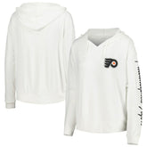 Philadelphia Flyers Concepts Sport Women's Accord Hacci Long Sleeve Hoodie Top - White Hoodies