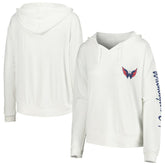 Washington Capitals Concepts Sport Women's Accord Hacci Long Sleeve Hoodie Top - White Hoodies