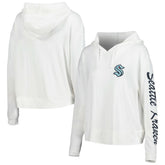 Seattle Kraken Concepts Sport Women's Accord Hacci Long Sleeve Hoodie Top - Cream Hoodies