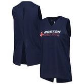 Boston Red Sox Levelwear Women's Paisley Chase V-Neck Tank Top Navy