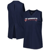 Minnesota Twins Levelwear Women's Paisley Chase V-Neck Tank Top Navy