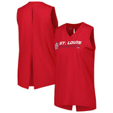 St. Louis Cardinals Levelwear Women's Paisley Chase V-Neck Tank Top Red