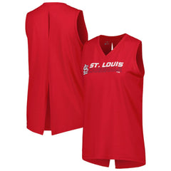 St. Louis Cardinals Levelwear Women's Paisley Chase V-Neck Tank Top Red