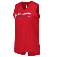 St. Louis Cardinals Levelwear Women's Paisley Chase V-Neck Tank Top Red