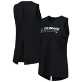 Colorado Rockies Levelwear Women's Paisley Chase V-Neck Tank Top Black
