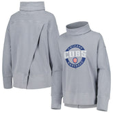 Chicago Cubs Levelwear Women's Sunset Farm Team Pullover Sweatshirt Heather Gray