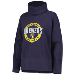 Milwaukee Brewers Levelwear Women's Sunset Farm Team Pullover Sweatshirt Navy