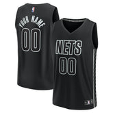 Brooklyn Nets Youth Fast Break Replica Custom Jersey - Statement Edition - Black discount
