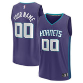 Charlotte Hornets Youth Fast Break Replica Custom Jersey - Statement Edition - Purple cheap