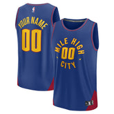 Denver Nuggets Youth Fast Break Replica Custom Jersey sale - Statement Editi- Blue for sale