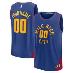 Denver Nuggets Youth Fast Break Replica Custom Jersey sale - Statement Editi- Blue for sale