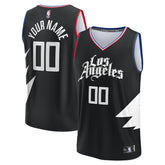 LA Clippers Youth Fast Break Replica Custom Jersey - Statement Edition - Black on sale