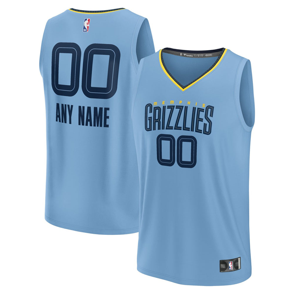 Memphis Grizzlies Youth Fast Break Replica Custom Jersey - Statement Edition - Light Blue cheap