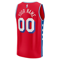 Philadelphia 76ers Youth Fast Break Replica Custom Jersey - Statement Edition - Red sale