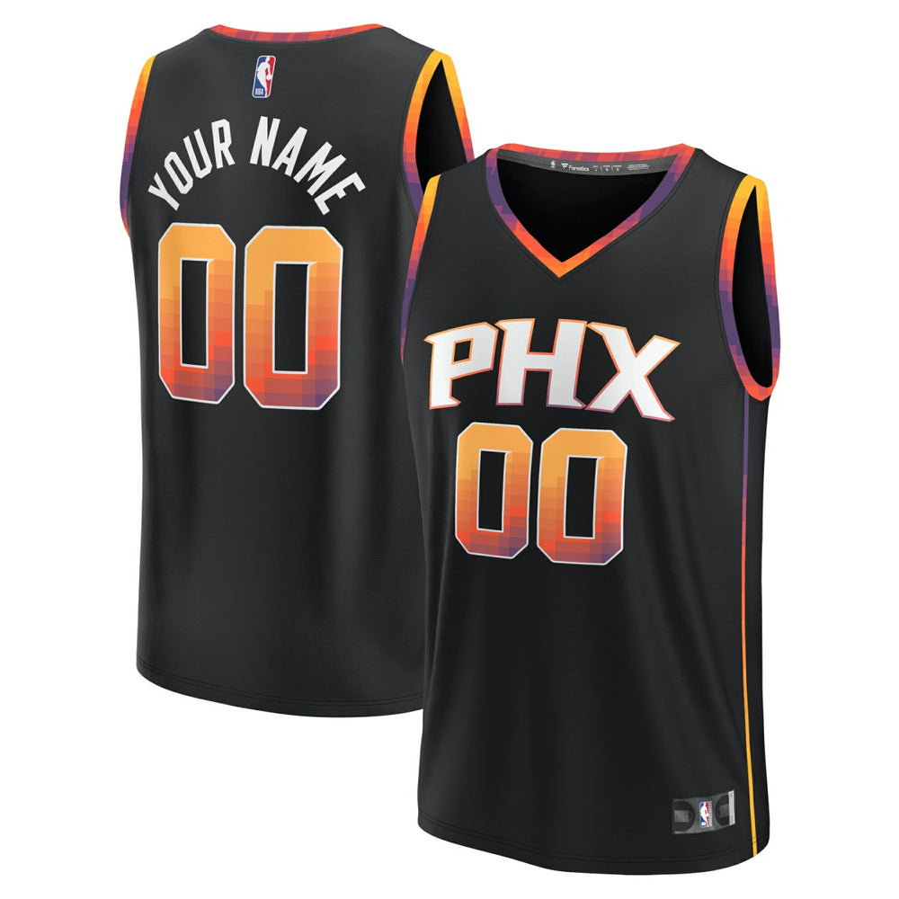 Phoenix Suns Youth Fast Break Replica Custom Jersey - Statement Edition - Black outlet