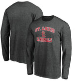 St. Louis Cardinals Heart & Soul Team Long Sleeve T-Shirt Charcoal