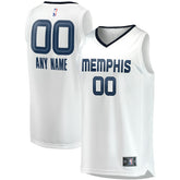 Memphis Grizzlies Fast Break Custom Replica Jersey - Association Edition - White for sale