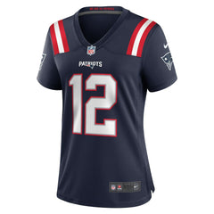 Tom Brady New England Patriots Women's Retired Game Jersey - Navy sale