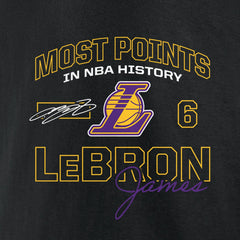 LeBron James Los Angeles Lakers Most Points in NBA History Pullover Hoodie - Black sale