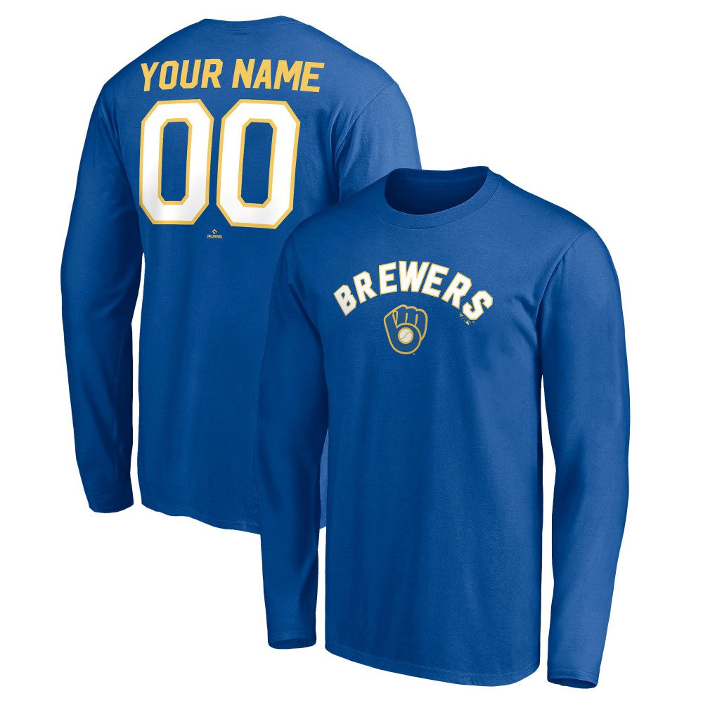 Milwaukee Brewers Personalized Cooperstown Collection Winning Streak Long Sleeve T-Shirt Royal