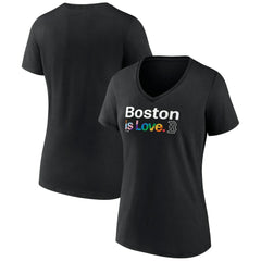 Boston Red Sox Women's City Pride V-Neck T-Shirt Black