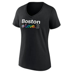 Boston Red Sox Women's City Pride V-Neck T-Shirt Black