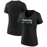 Tampa Bay Rays Women's City Pride V-Neck T-Shirt Black