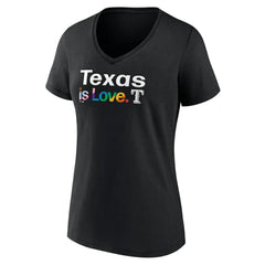 Texas Rangers Women's City Pride V-Neck T-Shirt Black