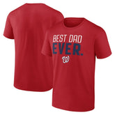 Washington Nationals Best Dad Ever T-Shirt Red