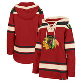 Chicago Blackhawks '47 Women's Superior Lacer Pullover Hoodie - Red Hoodies