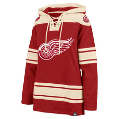 Detroit Red Wings '47 Women's Superior Lacer Pullover Hoodie - Red Hoodies